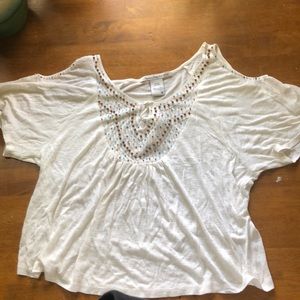 American rag flowy shirt with design